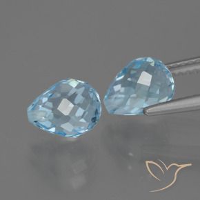 Topaz Gemstones in 8 x 6 mm (calibrated) Size for Sale, Topaz Stones in Sky Blue Color
