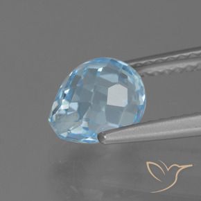 Topaz Gemstone in 7.6 x 6.1 mm Size for Sale, Topaz Stone in Sky Blue Color