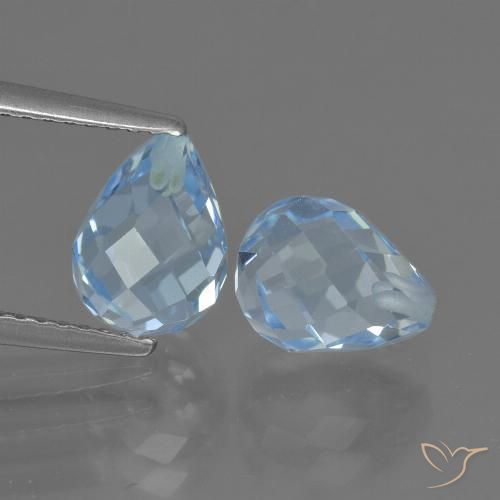 5.08ctw Natural Sky Blue Topaz, Briolette, VVS-VS
