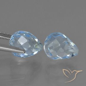Topaz Gemstones in 8.3 x 6.3 mm Size for Sale, Topaz Stones in Sky Blue Color