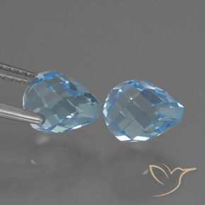 Topaz Gemstones in 8 x 6 mm (calibrated) Size for Sale, Topaz Stones in Sky Blue Color