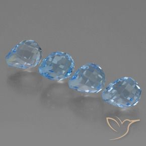 Topaz Gemstones in 8 x 6 mm (calibrated) Size for Sale, Topaz Stones in Sky Blue Color
