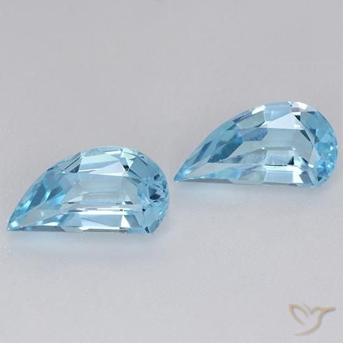 2.84 ct Sky Blue Topaz, 9.7 x 5.2 mm Odd Shaped From Brazil, Photo A