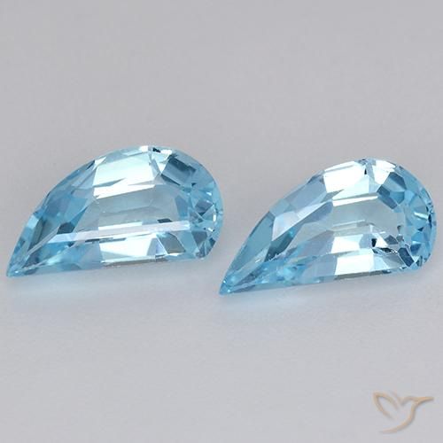 2.84 ctw Blue Topaz Stones, Natural Topaz in Fancy Facet Shape for Sale