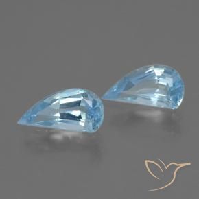 2.51 ctw Blue Topaz Stones, Natural Topaz in Half Heart Facet Shape for Sale