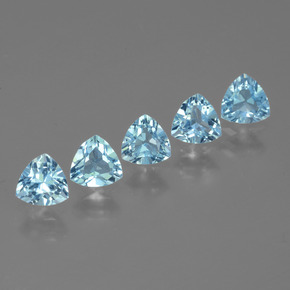 Swiss Blue Topaz Gem - 0.6ct Trillion Facet (ID: 427997)