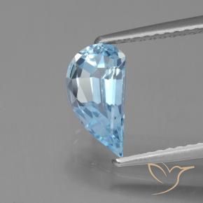 1.39 ct Blue Topaz Stone, Natural Topaz in Half Heart Facet Shape for Sale