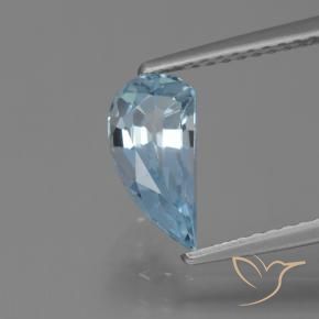 1.32 ct Blue Topaz Stone, Natural Topaz in Half Heart Facet Shape for Sale