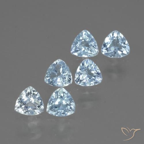 1.86ctw Natural Sky Blue Topaz, Trillion, VVS-VS