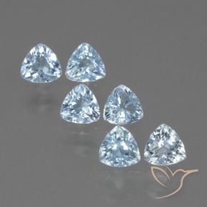 1.86 ctw Blue Topaz Stones, Natural Topaz in Trillion Facet Shape for Sale