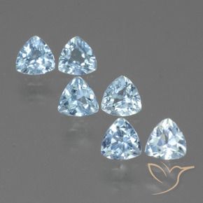 1.86 ctw Blue Topaz Stones, Natural Topaz in Trillion Facet Shape for Sale