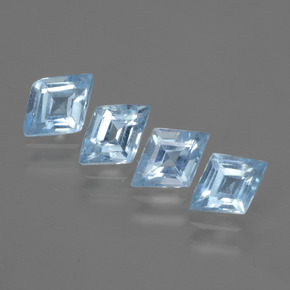 Himmerlblau Topas Edelstein - 0.6ct Raute Facettenschliff (ID: 429360)