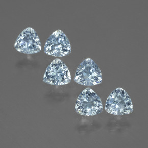 Maya Blue Топаз Камень - 0.3ct Огранка Триллион Фасетная (ID: 429426)