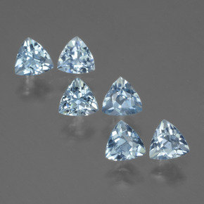 Baby Blue Топаз Камень - 0.3ct Огранка Триллион Фасетная (ID: 429429)
