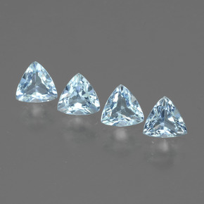 Celeste Topacio Gema - 0.5ct Forma trillón (ID: 429730)