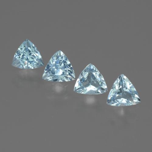 Baby Blue Топаз Камень - 0.6ct Огранка Триллион Фасетная (ID: 429731)