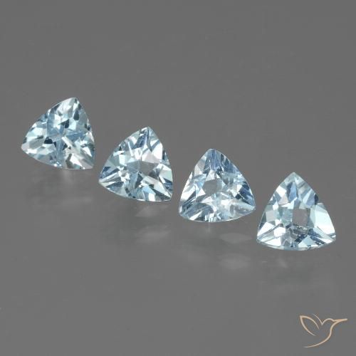 Azul Cielo Topacio Gema - 0.5ct Forma trillón (ID: 429734)
