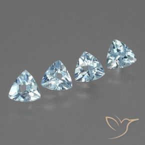 2.04 ctw Blue Topaz Stones, Natural Topaz in Trillion Facet Shape for Sale