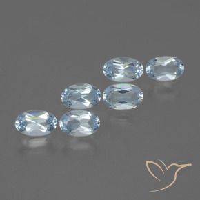 1.68 ctw Blue Topaz Stones, Natural Topaz in Oval Facet Shape for Sale