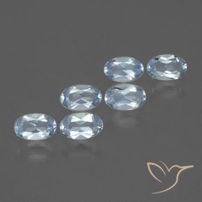 1.66 ctw Blue Topaz Stones, Natural Topaz in Oval Facet Shape for Sale