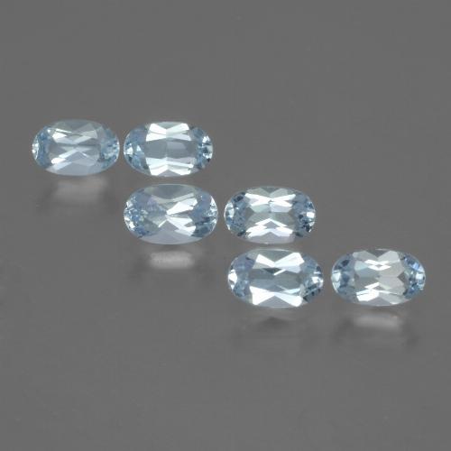 Light Sky Blue Топаз Камень - 0.3ct Фасетный Овал (ID: 429804)