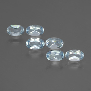 Небесно Голубой Топаз Камень - 0.3ct Фасетный Овал (ID: 429807)