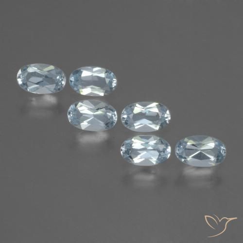 Светло-синий Топаз Камень - 0.3ct Фасетный Овал (ID: 429808)
