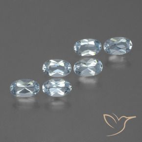 1.65 ctw Blue Topaz Stones, Natural Topaz in Oval Facet Shape for Sale