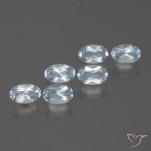 1.74 ctw Blue Topaz Stones, Natural Topaz in Oval Facet Shape for Sale