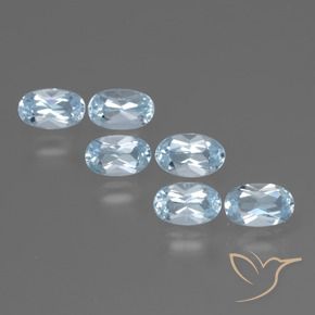 1.84 ctw Blue Topaz Stones, Natural Topaz in Oval Facet Shape for Sale