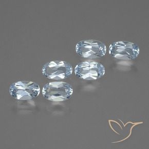 1.76 ctw Blue Topaz Stones, Natural Topaz in Oval Facet Shape for Sale