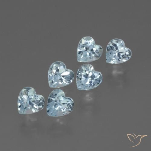 Baby Blue Топаз Камень - 0.4ct Фасетная огранка формы Сердце (ID: 430120)