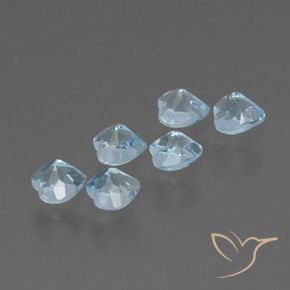 Topaz Gemstones in 4.2 x 4.1 mm Size for Sale, Topaz Stones in Sky Blue Color