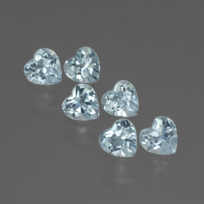 1.71 ctw Blue Topaz Stones, Natural Topaz in Heart Facet Shape for Sale
