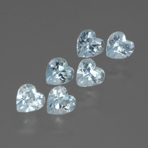 Himmerlblau Topas Edelstein - 0.3ct Herz facettiert (ID: 430123)