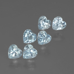 Light Sky Blue Topas Edelstein - 0.3ct Herz facettiert (ID: 430126)