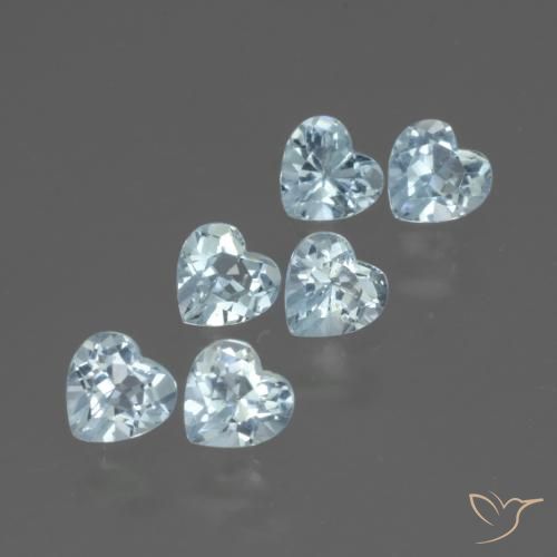 1.66ctw Natural Sky Blue Topaz, Heart, VS