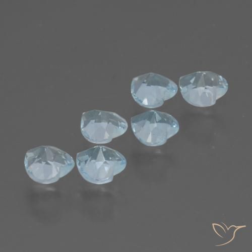Topaz Gemstones in 4 x 4 mm (calibrated) Size for Sale, Topaz Stones in Sky Blue Color