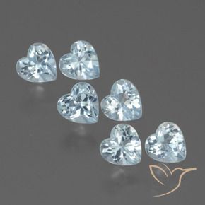 1.94 ctw Blue Topaz Stones, Natural Topaz in Heart Facet Shape for Sale