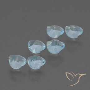 Topaz Gemstones in 4 x 4 mm (calibrated) Size for Sale, Topaz Stones in Sky Blue Color