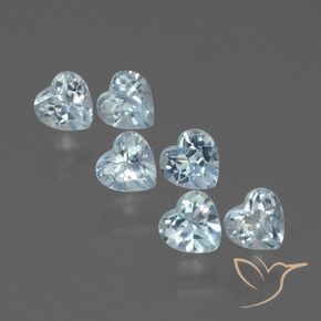 1.77 ctw Blue Topaz Stones, Natural Topaz in Heart Facet Shape for Sale