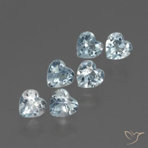 1.73ctw Natural Sky Blue Topaz, Heart, VS