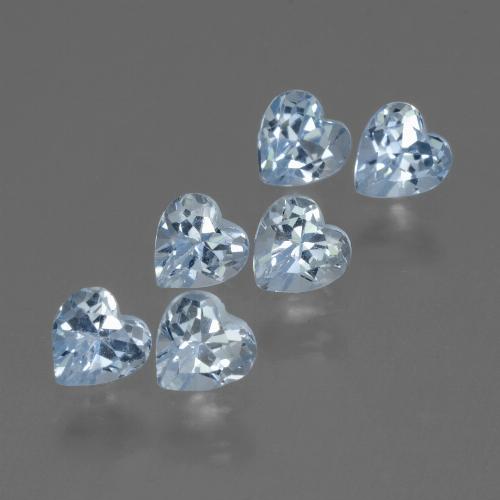 Baby blau Topas Edelstein - 0.3ct Herz facettiert (ID: 430266)