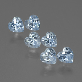1.94 ctw Blue Topaz Stones, Natural Topaz in Heart Facet Shape for Sale