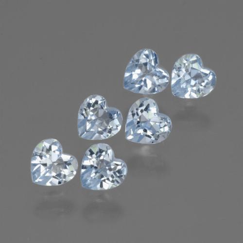 Baby blau Topas Edelstein - 0.3ct Herz facettiert (ID: 430268)