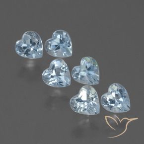 2.08 ctw Blue Topaz Stones, Natural Topaz in Heart Facet Shape for Sale