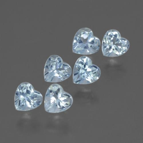 Sky Blue Topaz Gem - 0.3ct Heart Facet (ID: 430271)