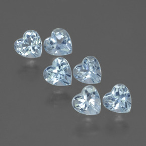 1.96 ctw Blue Topaz Stones, Natural Topaz in Heart Facet Shape for Sale