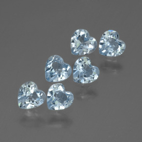 Azul Cielo Topacio Gema - 0.3ct Forma de corazón (ID: 430275)