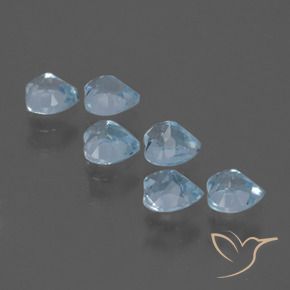 Topaz Gemstones in 4 x 4 mm (calibrated) Size for Sale, Topaz Stones in Sky Blue Color